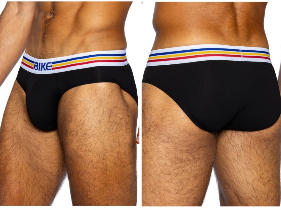 Stretch Black Cotton Brief - view 1