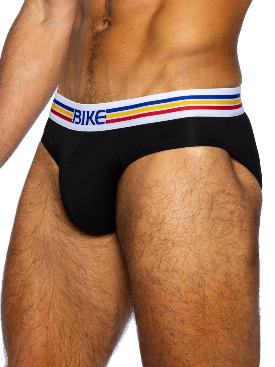 Stretch Black Cotton Brief - view 2
