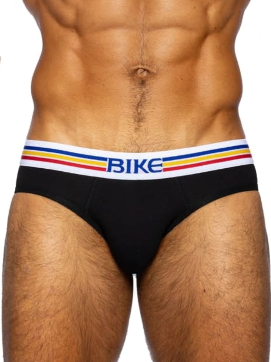 Stretch Black Cotton Brief - view 6