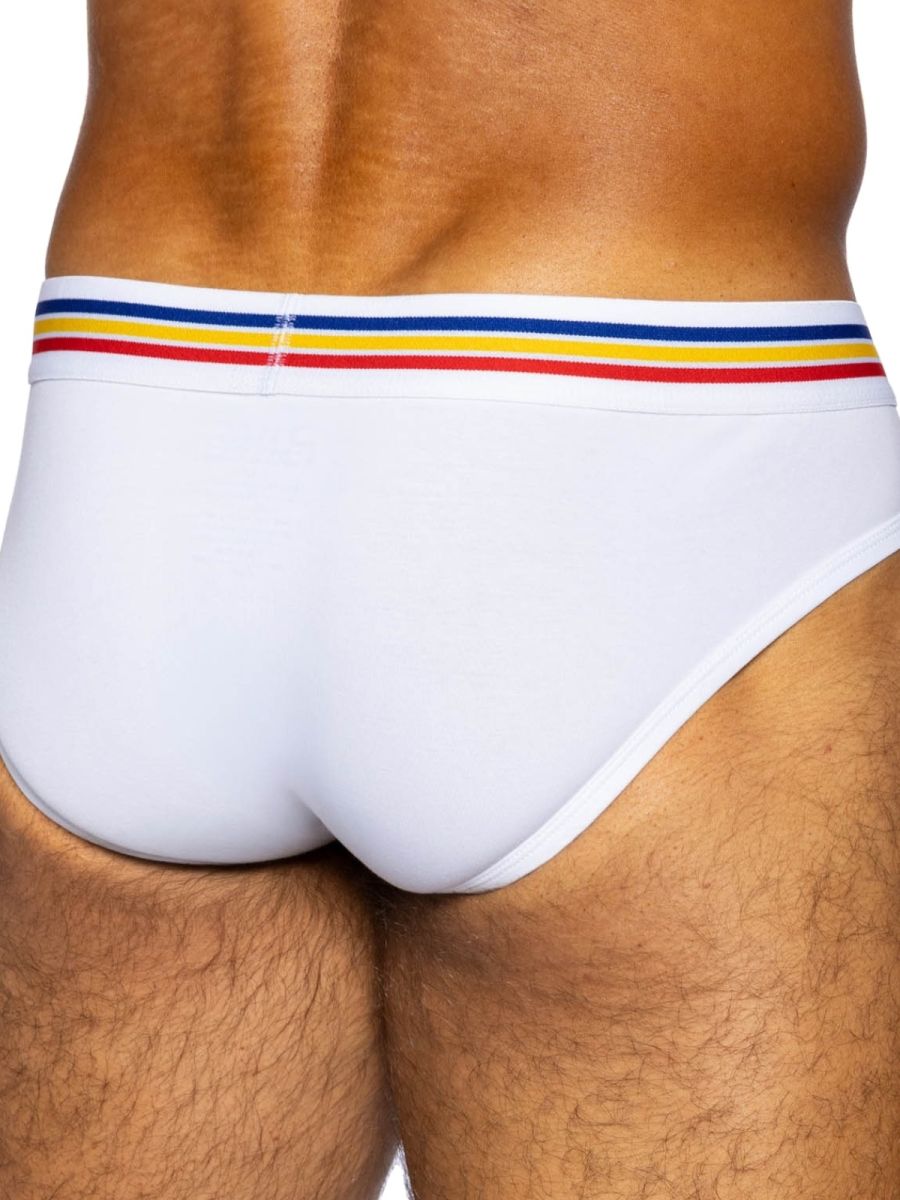 BIKE Athletic Men's Underwear BAS327 Stretch Cotton Brief Color White