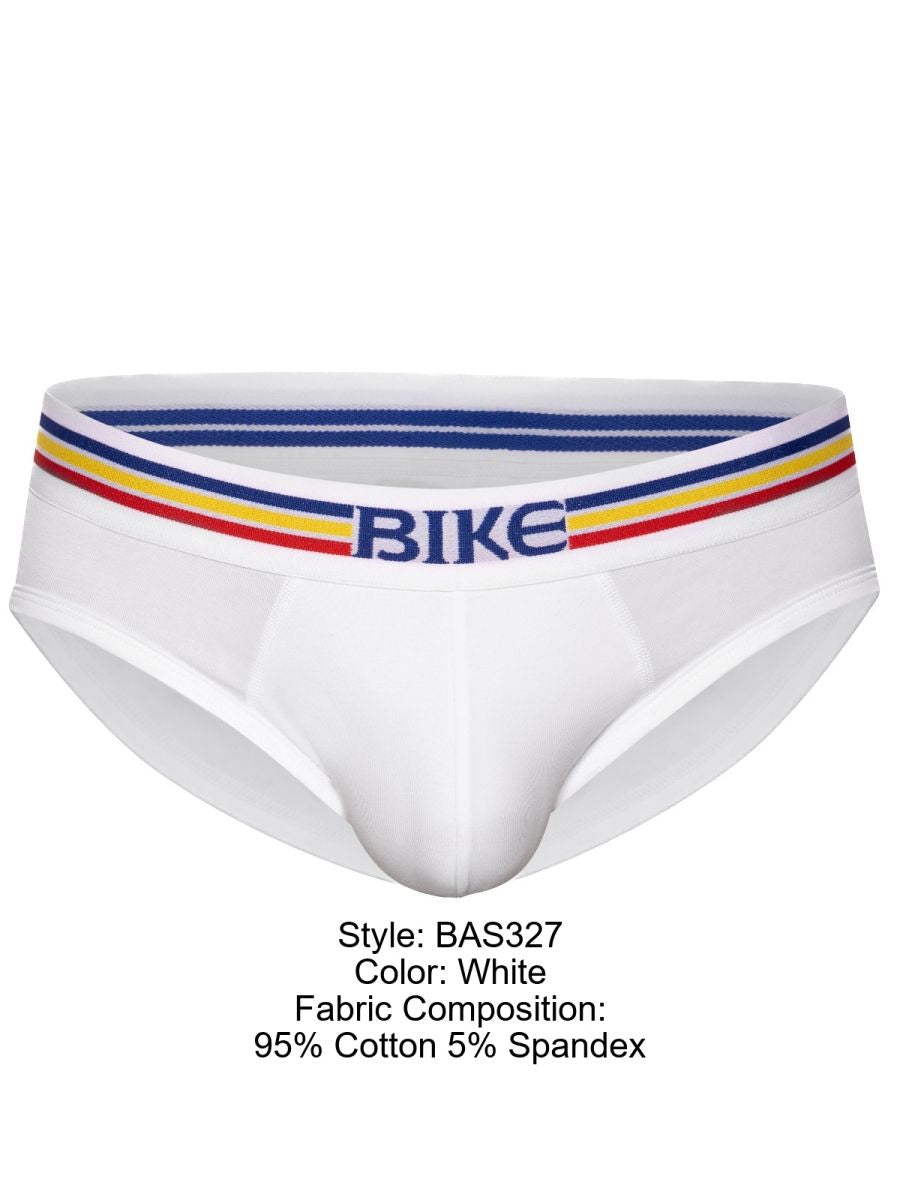BIKE Athletic Men's Underwear BAS327 Stretch Cotton Brief Color White