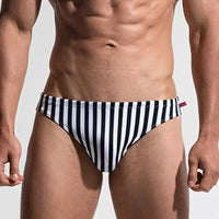 B&W Stripes Swim Brief - view 1
