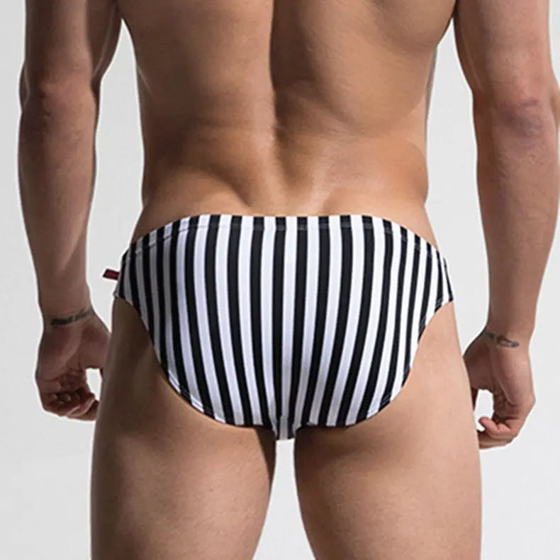 B&W Stripes Swim Brief - view 5