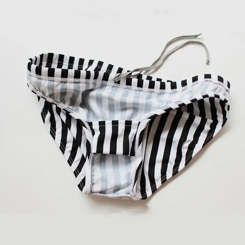B&W Stripes Swim Brief - view 7