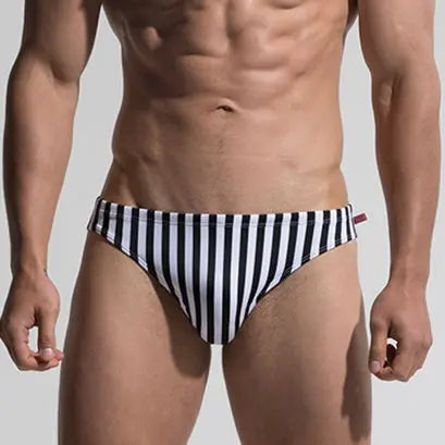 B&W Stripes Swim Brief - view 8