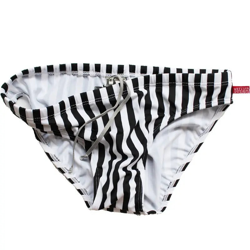 B&W Stripes Swim Brief - view 11