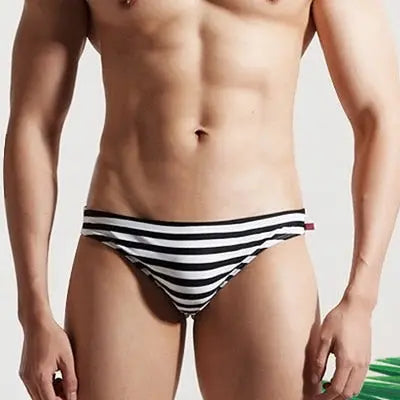 B&W Stripes Swim Brief - view 13