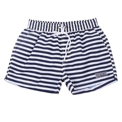 B&W Stripes Swim Shorts
