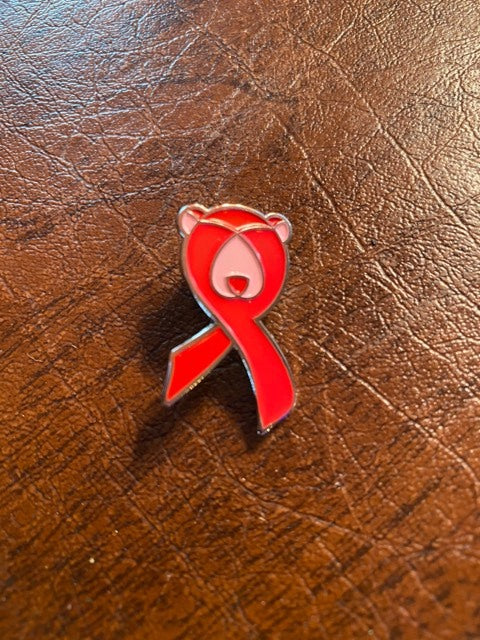 Bear Ribbon Pin - view 2