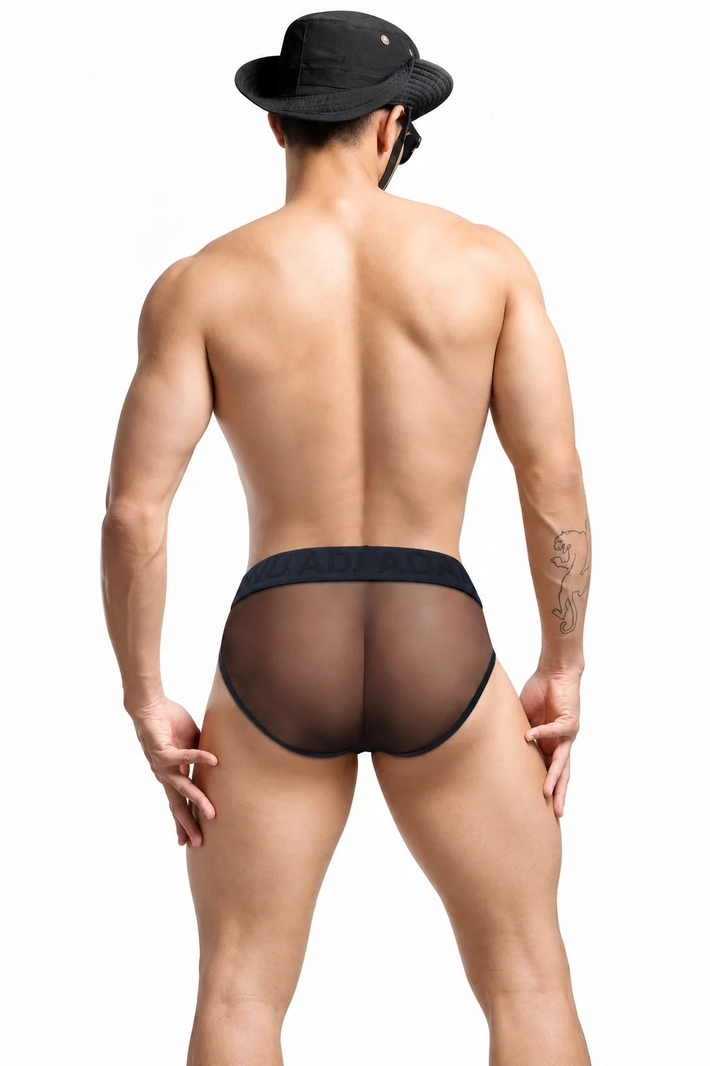 Men’s Sexy Sheer Thong with Ring & Strap Design - view 11