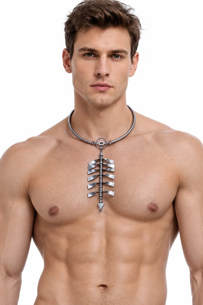 Cyberpunk Spine Pendant Necklace
