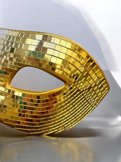 Gold and Silver Disco Ball Mask | MEN ACCESSORIES | LAVISH NY | OUTFAIR | OUTFAIR