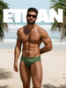 WARRIOR SOLID OLIVE BRIEFS | MEN SWIMWEAR | ETHAN UNDERWEAR | OUTFAIR | OUTFAIR