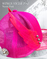 NEON PINK WINGS VICER HAT