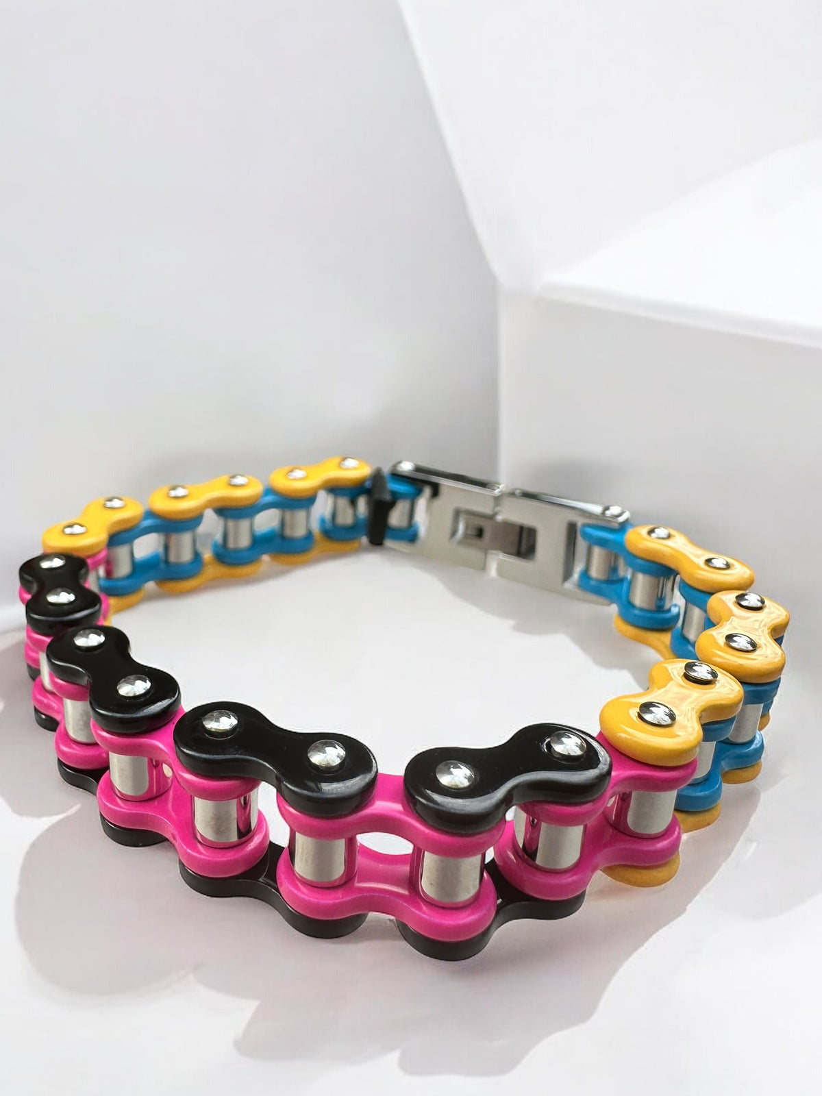 The Energy Stainless Steel Bike Chain Bracelet | MEN ACCESSORIES | LAVISH NY | OUTFAIR | OUTFAIR