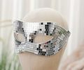 Silver Disco Ball Mask