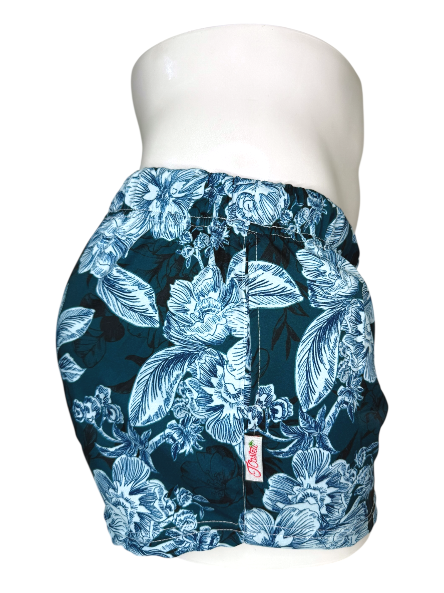 Teal Flower Shorts
