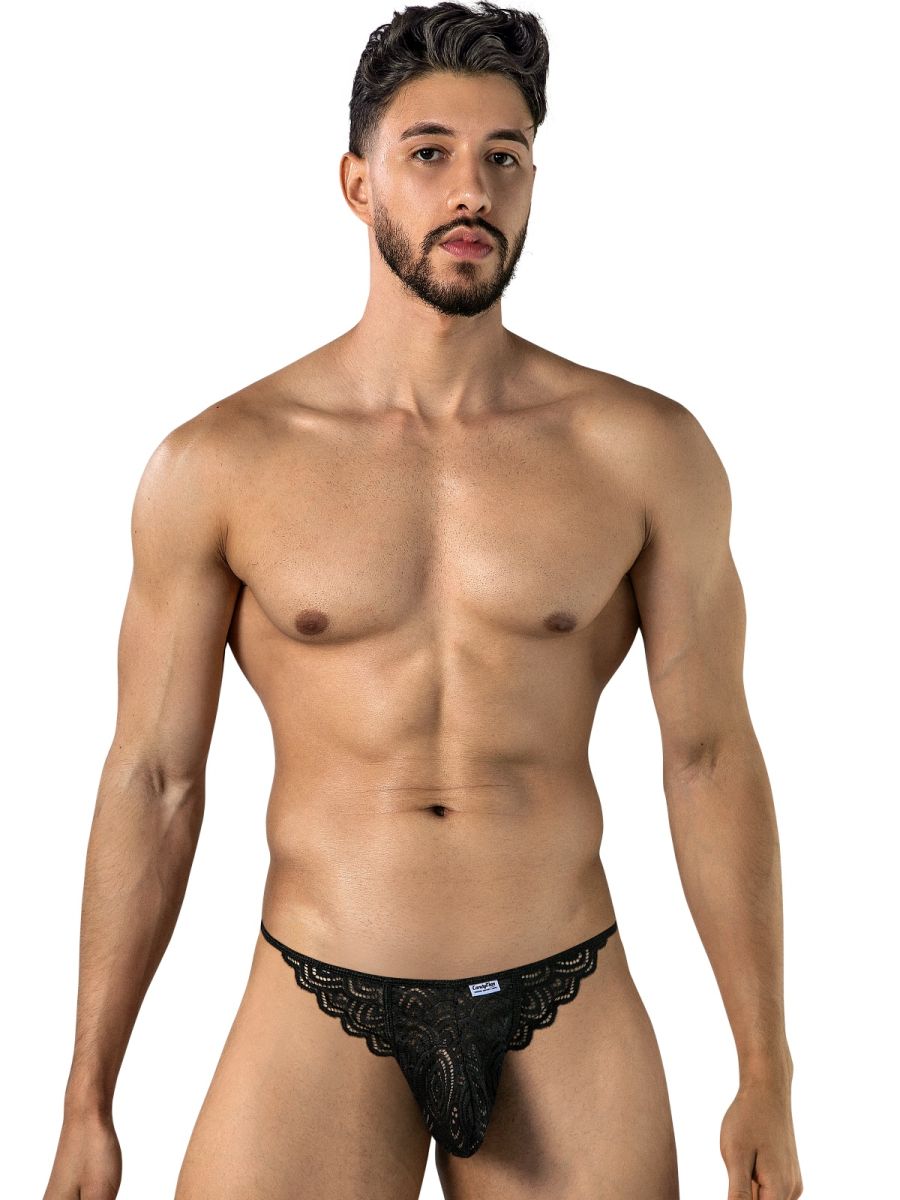 Seductive Black Lace Brief - view 2