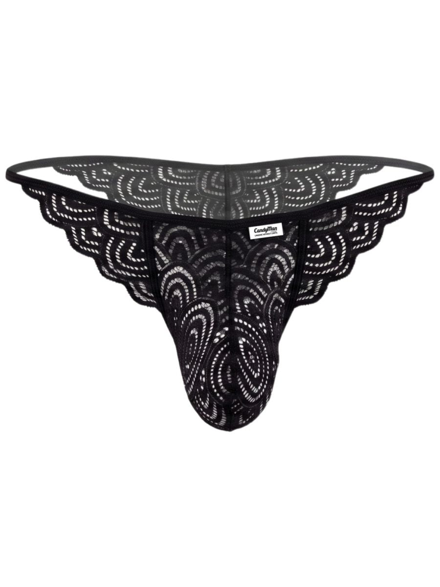 CandyMan 95002 Men's Underwear Seductive Lace Briefs Color Black