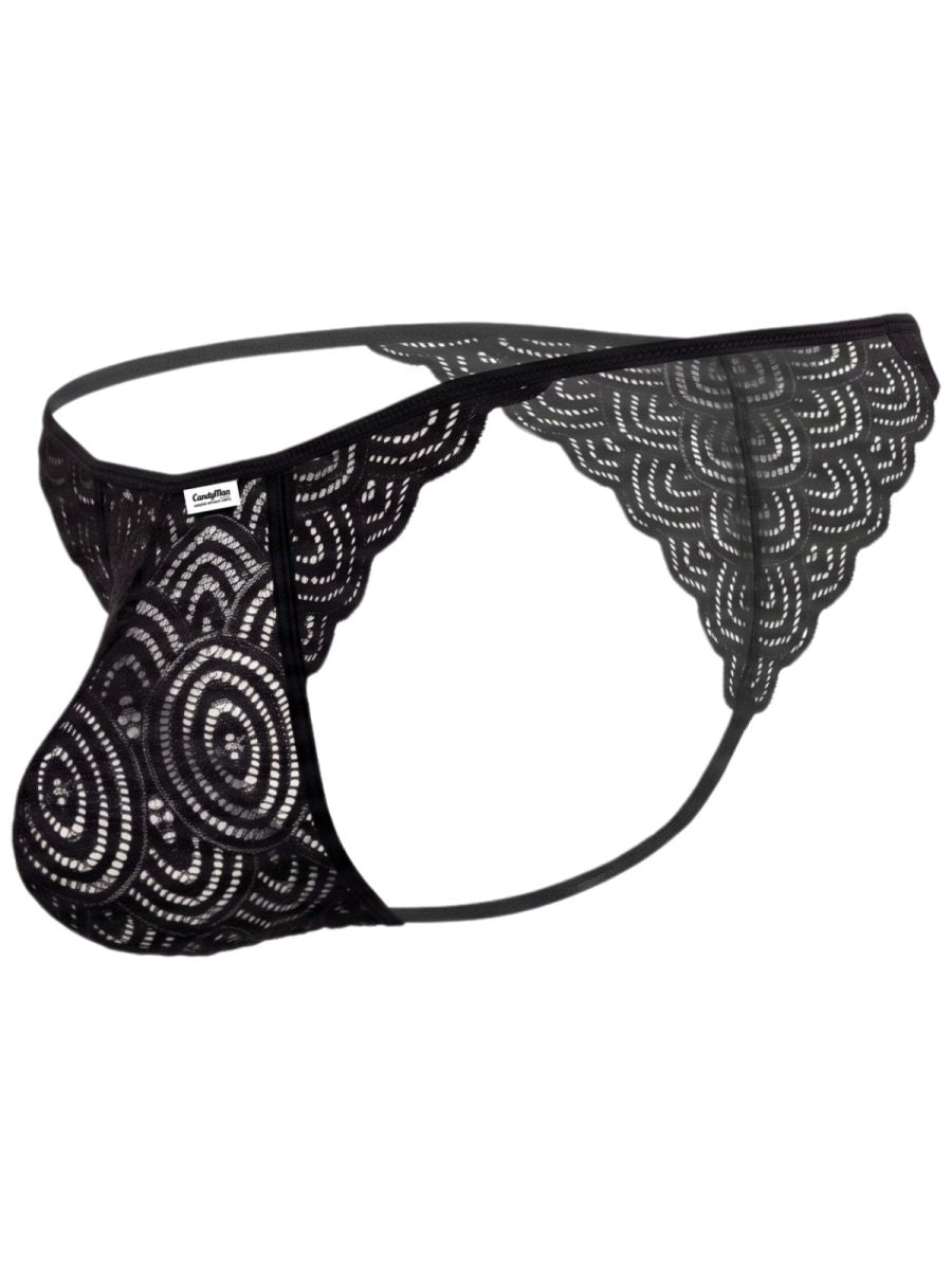 CandyMan 95002 Men's Underwear Seductive Lace Briefs Color Black