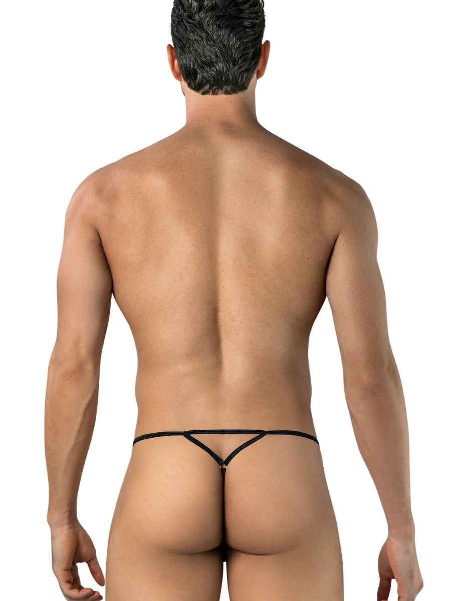 Stylish Printed Blue Mesh Thong - view 3