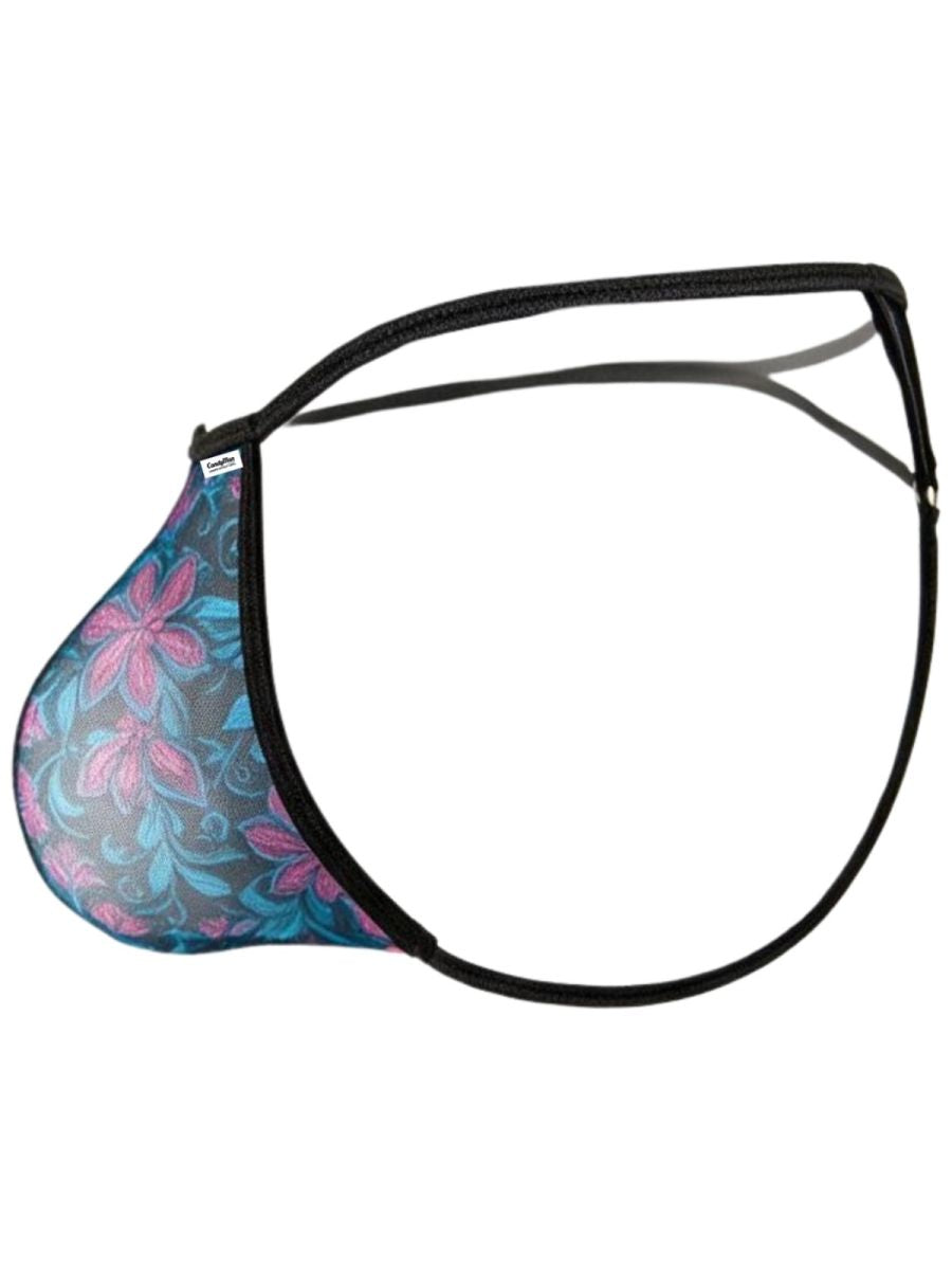 Stylish Printed Blue Mesh Thong - view 7