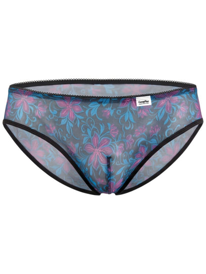 Printed Blue Mesh Brief - view 5