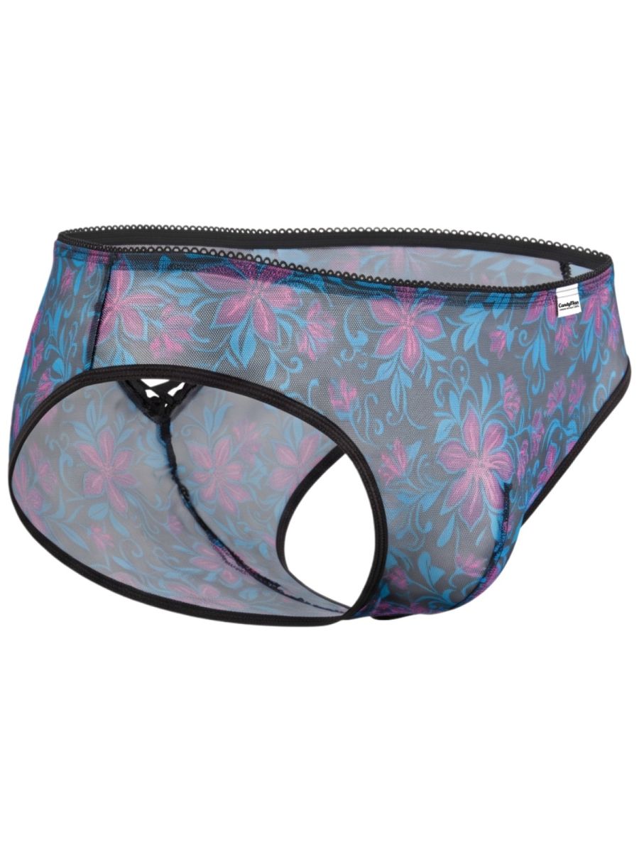 Printed Blue Mesh Brief - view 7