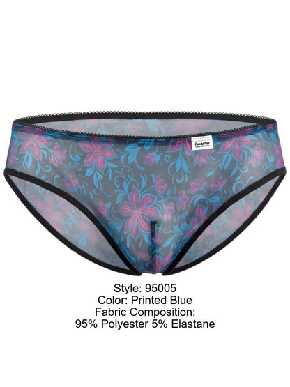 Printed Blue Mesh Brief - view 8