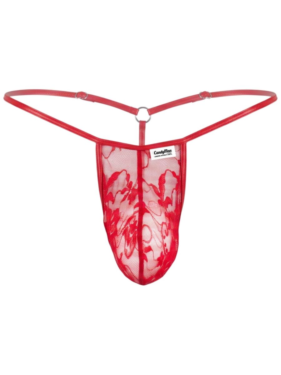 Seductive Red Lace Thong - view 5