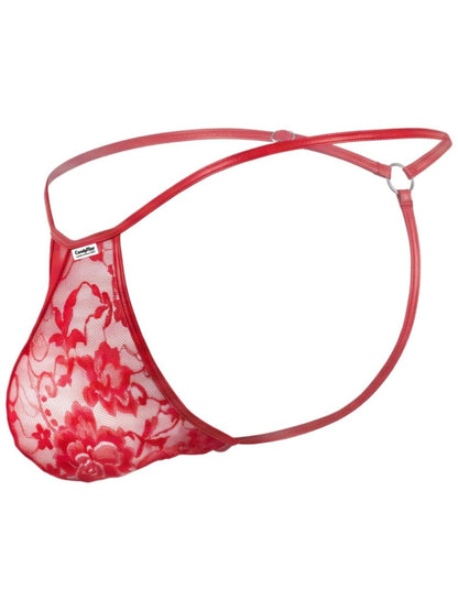 Seductive Red Lace Thong - view 7