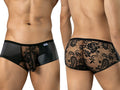CandyMan 95008 Men's Underwear Seductive Lace Trunks Color Black