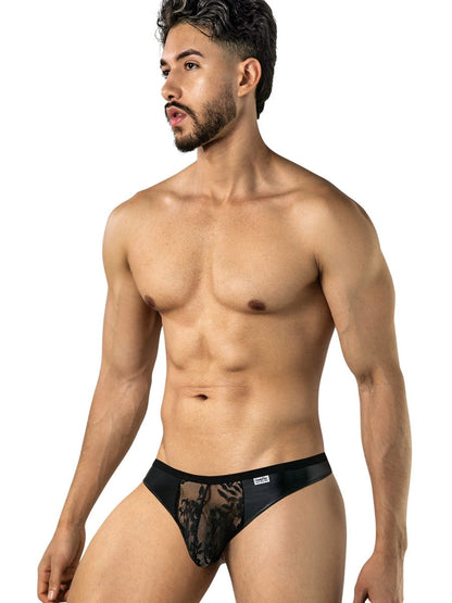 Seductive Black Lace Thong - view 4