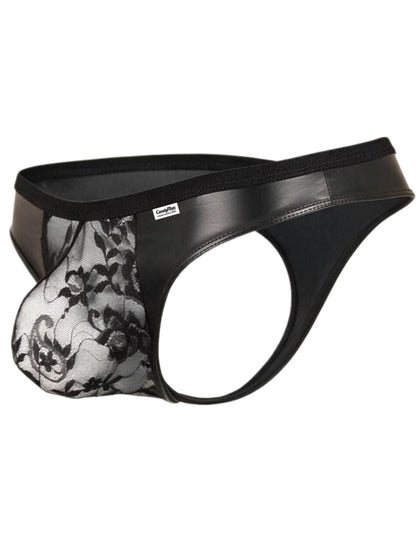 Seductive Black Lace Thong - view 7