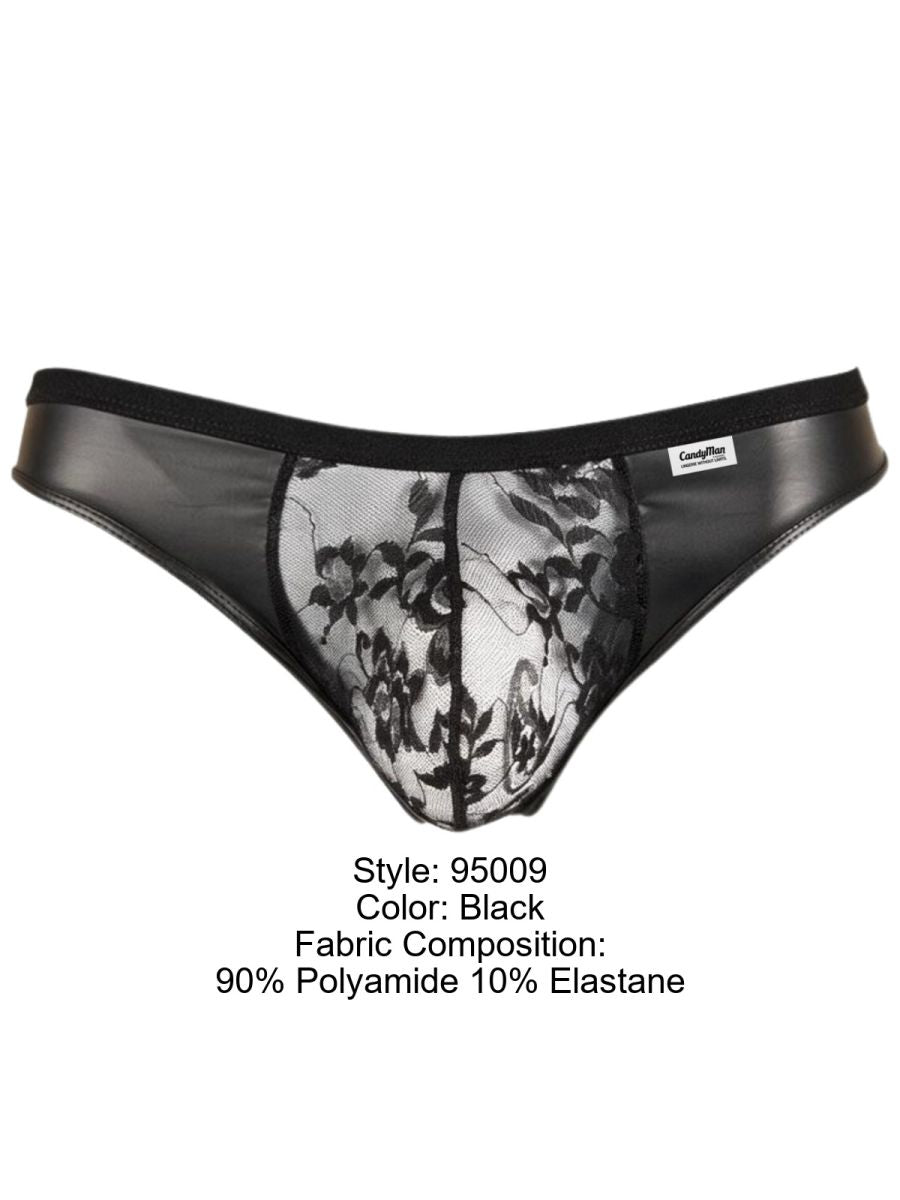 Seductive Black Lace Thong - view 8