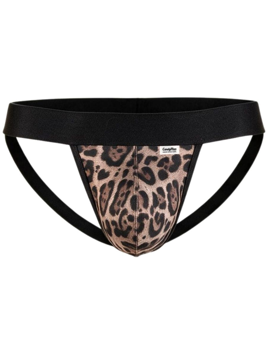 CandyMan Wild 95010 Men's Underwear Microfiber Jockstrap Color Leopard Print