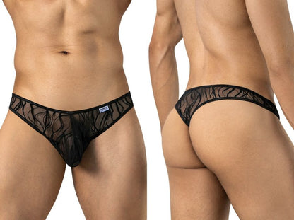 Seductive Black Lace Thong - view 1