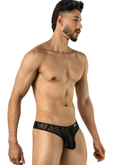 Seductive Black Lace Thong - view 4