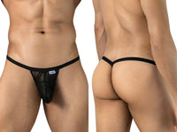 Seductive Black Lace Thong - view 1