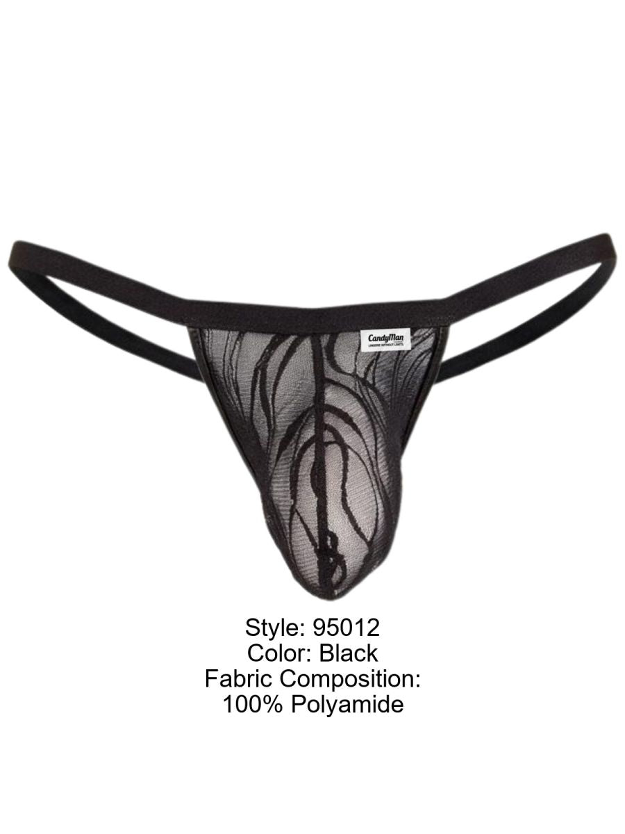 Seductive Black Lace Thong - view 8