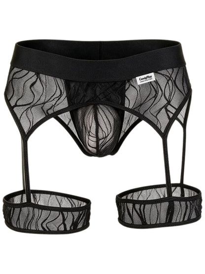 Seductive Garter Black Thong - view 5