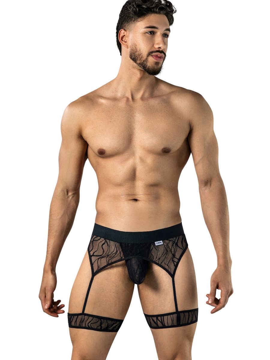 Seductive Garter Black Thong - view 2