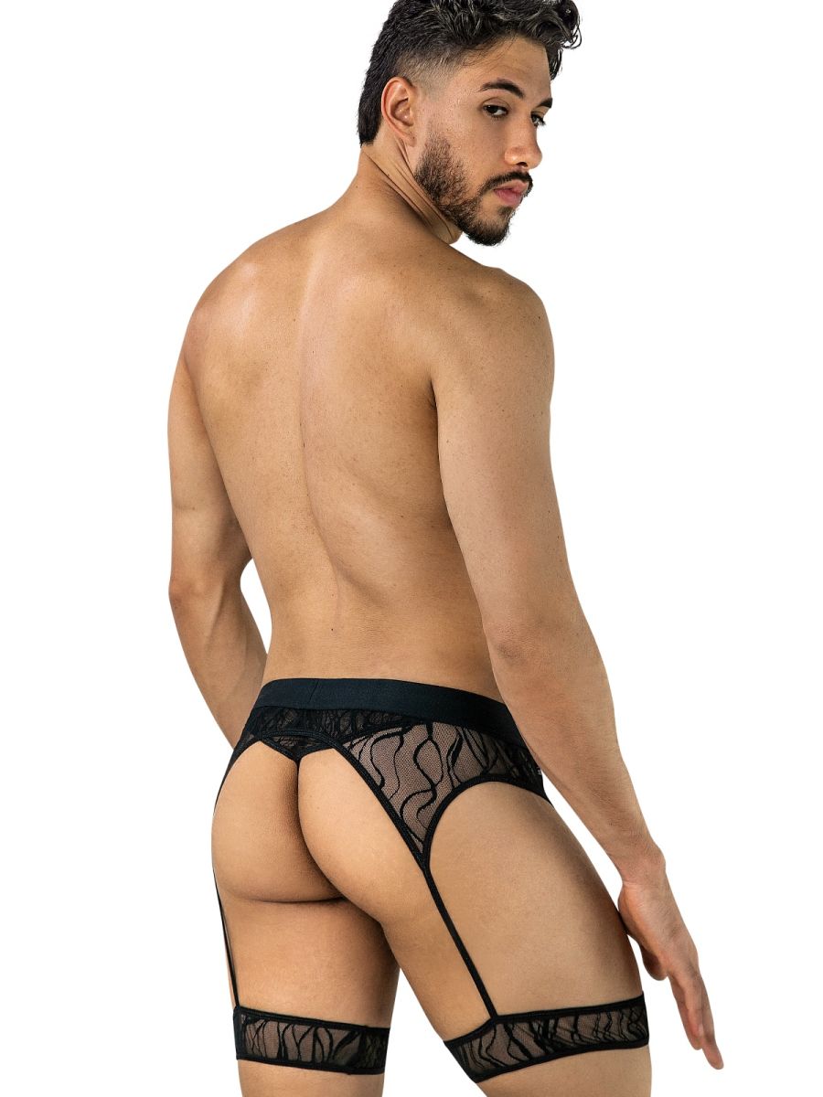 Seductive Garter Black Thong - view 3