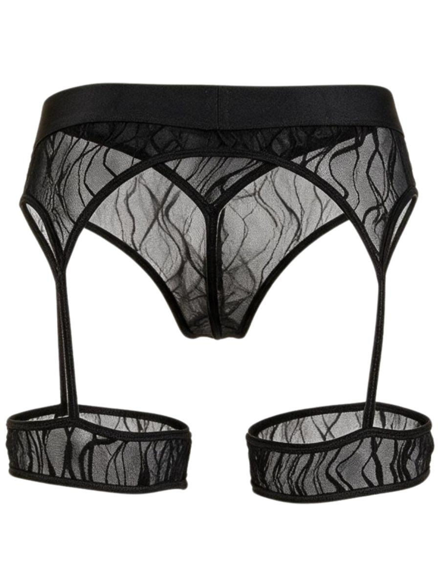 Seductive Garter Black Thong - view 6
