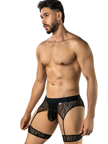 Seductive Garter Black Thong - view 4