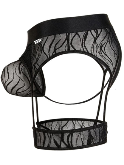 Seductive Garter Black Thong - view 7