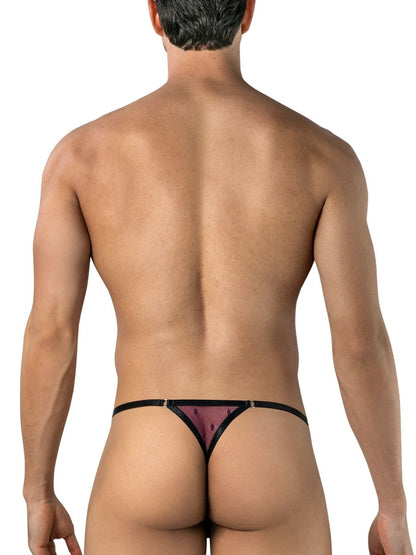 Sexy Wine Mesh Thong - view 3