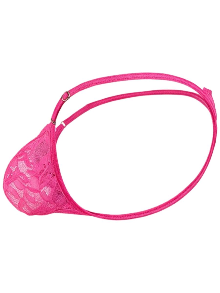 CandyMan 95020 Men's Underwear Sensual Lace Thongs Color Pink