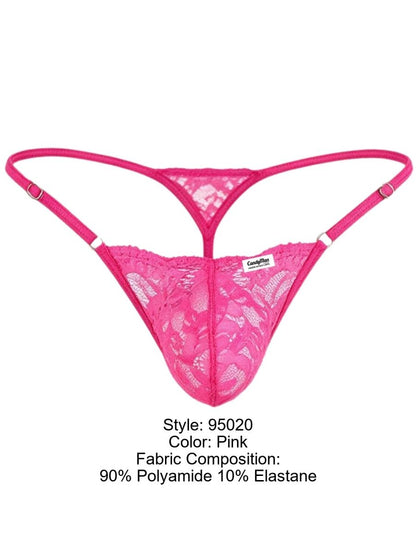 Sensual Pink Lace Polyamide Thong - view 8