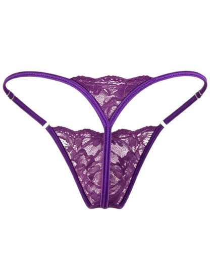 Sensual Purple Lace Thong - view 6